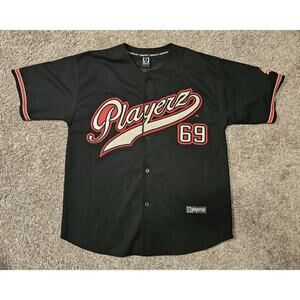 Vintage Playerz 69 Baseball Jersey XL 24x32 Baggy Y2K Hip Hop Chicago Bulls